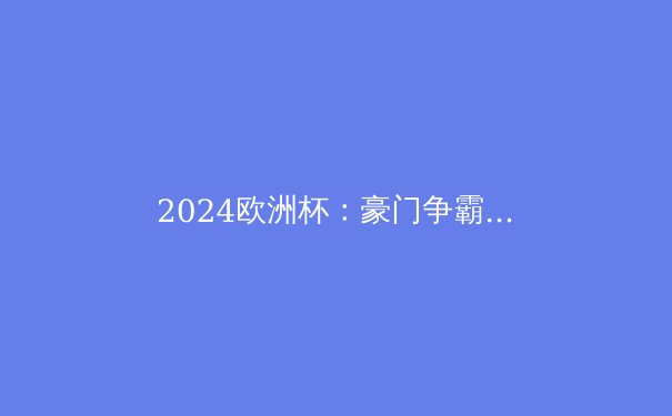 2024欧洲杯：豪门争霸与战术革新，谁将问鼎德劳内杯？ - 4